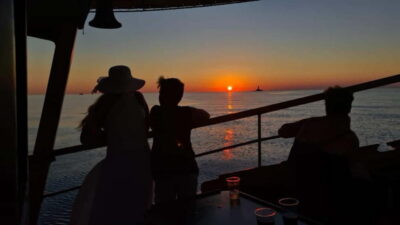 3hours Dolphin Sunset watching with unlimited drinks +dinner - The Porer Lighthouse Moment: Austro-Hungarian History at Golden Hour
