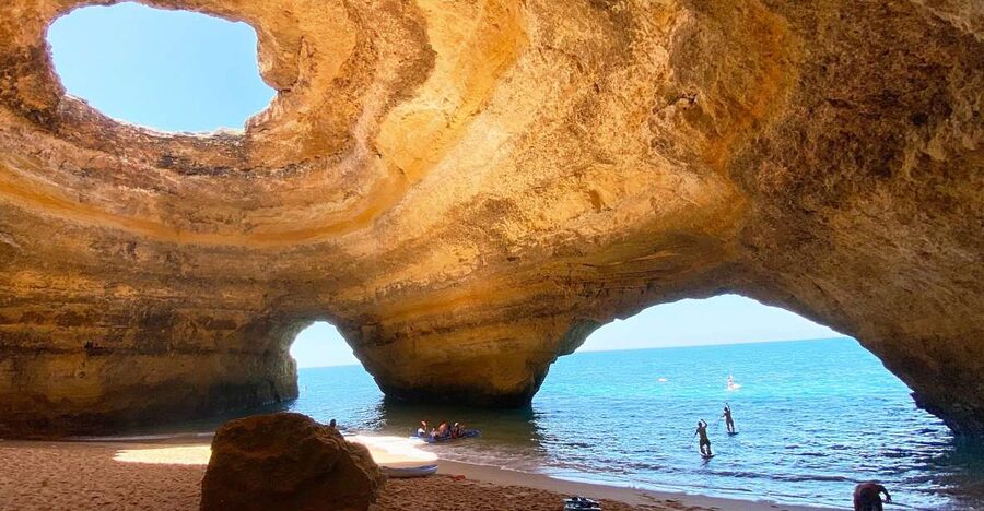 Albufeira: Benagil Caves & Dolphin Watching Speed Boat Tour - Entering Benagil caves: the short visit that still delivers