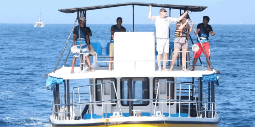 All Inclusive Mirissa Whale & Dolphin Watching + Snorkeling - The Boat Ride: Whale and Dolphin Watching in Real Time