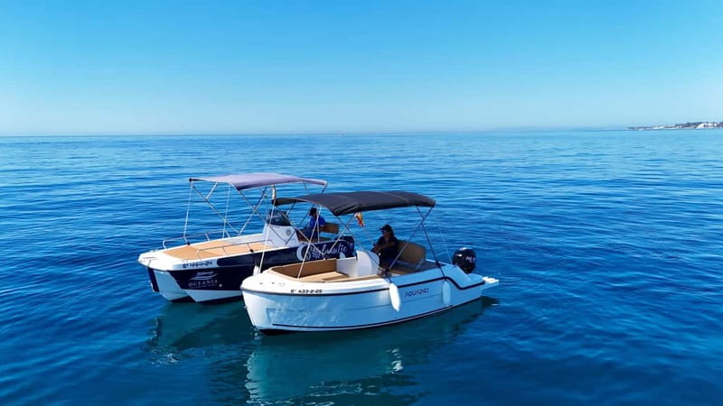 Benalmádena: license-Free Rent Boat for Dolphin Watching - Taking the helm at Puerto Marina (Calle la Fragata)