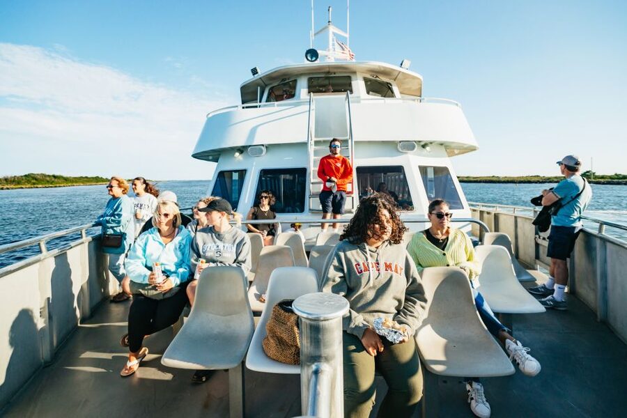 Cape May: Cape May Island Sunset Cruise & Dolphin Watching - Boarding the Cape May Whale Watcher: Deck Space, Comfort, and Setup