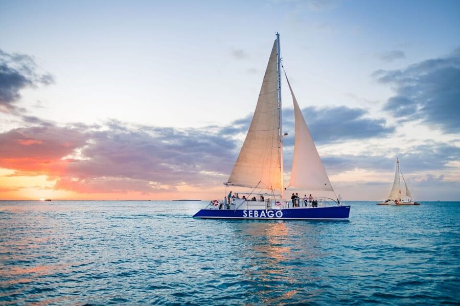 Captain's Choice: Dolphin Watch Sunset Sail - Unlimited Wine, Champagne, Sangria, and Tapas at Sea