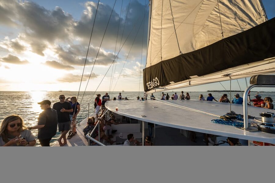 Captain's Choice: Dolphin Watch Sunset Sail - The Captain Sets the Boat for Key West’s Famous Sunset