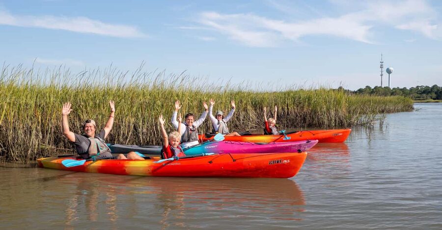 Charleston: Folly Beach Afternoon Kayak Dolphin Safari - The kayaking lesson: paddle strokes that make you feel in control