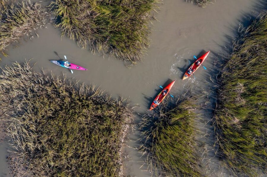 Charleston: Folly Beach Afternoon Kayak Dolphin Safari - Following tides and wind: why the instructor steers the day