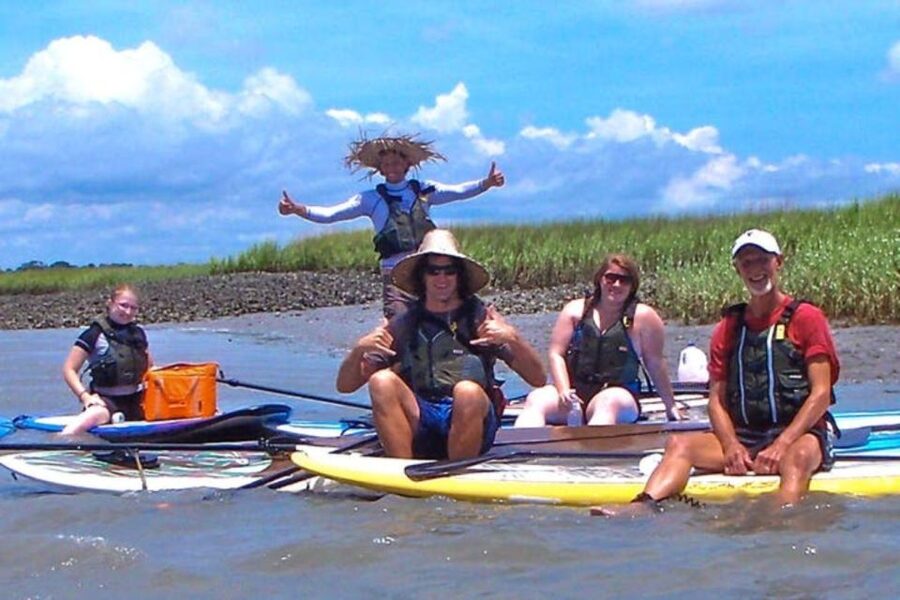Charleston: Folly Beach Stand Up Paddleboard Dolphin Safari - Beginner SUP coaching: how the instructor helps you get steady