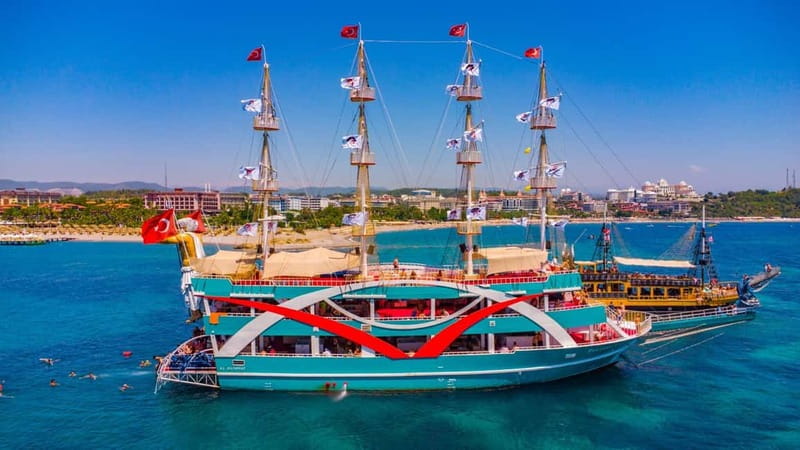 City Of Side: Dolphin Island Boat or Side Boat Tour Options - The Side Peninsula Swim Stop: Apollo and Athena Views