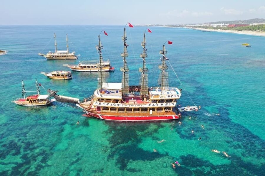 City of Side: Dolphin Island Boat Tour with BBQ & Foam Party - Foam Party on the Sailboat: The Most Talked-About Part of the Day