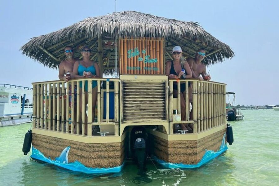Destin: Sunset Crab Island & Dolphin Tour on Tiki Vessel - Crab Island Stop: Floating, Swimming, and How to Maximize Your Water Time