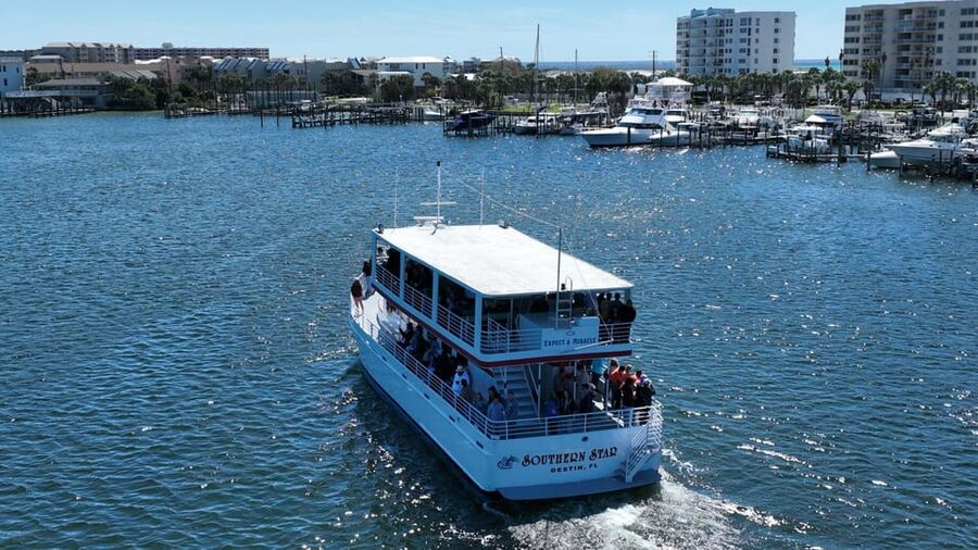 Destin: Sunset Dolphin Cruise - The sunset payoff on the Emerald Coast