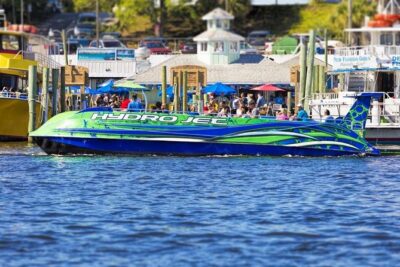 Dolphin & Sunset Cruises in Destin FL aboard the Hydrojet - The cruise flow in one hour: how the sunset moment happens