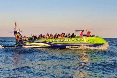 Fireworks Cruise in Destin Harbor aboard the SharkBoat - Passing Crab Island and Familiar Beach Spots