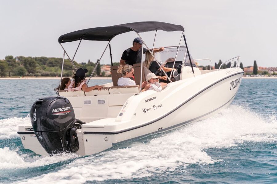 From Fazana: Dolphin watching and snorkeling in Blue Cave - Kozada island and South Istria views: the cruising section that actually earns its place