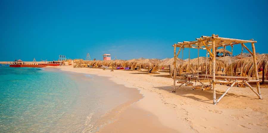 From Hurghada: Hula Hula Island Speedboat Tour with Dolphins - Hula Hula Island: beach time you can actually use