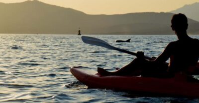 Golfo Aranci: Sunset Dolphin Kayak Tour with Aperitif - Paddling the coast: cliffs, coves, and grottos