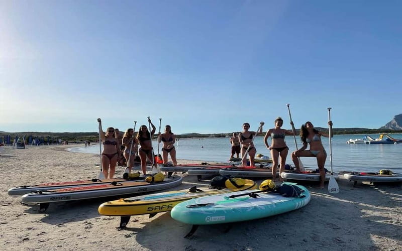Golfo Aranci tour SUP Paddleboard Dolphin watching, aperitif - Isola di Figarolo: the aperitif (or breakfast) break that feels like part of the sea day