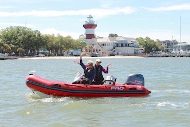 Hilton Head Guided Dolphin Watching & Sightseeing Tour via Mini Boat - The route in plain English: Hilton Head waterways, then Harbourtown Lighthouse