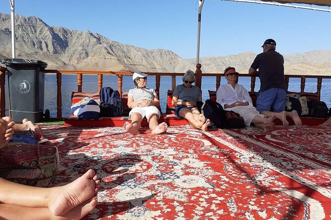 Khasab Dhow cruise-Half day with summing, dolphin watching - Language and guides: when names like Jaimini Charan show up