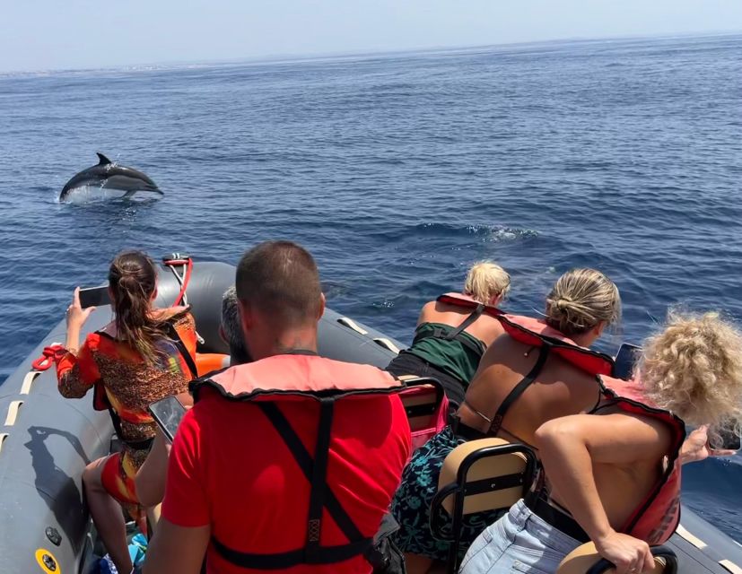 Lagoa: Dolphins Expedition with biologist guide on board - Safety briefing first, then a brand-new rescue boat setup