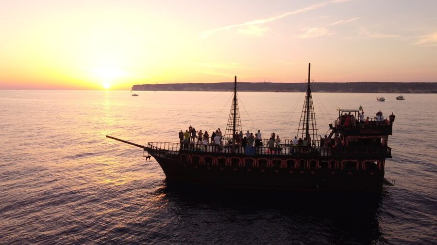 Lampedusa: Sunset Dolphin Sighting on a Pirate Ship - Lampedusa at golden hour: why this pirate-ship dolphin tour works