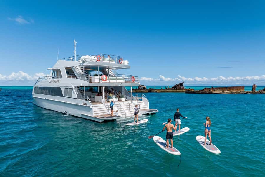 Moreton Island: Dolphin & Tangalooma Wrecks Snorkel Cruise - Lunch on board: buffet lunch with real substance