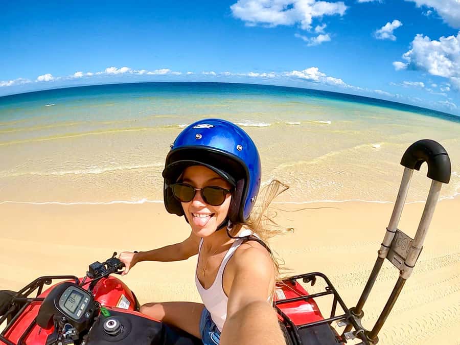 Moreton Island: Tangalooma ATV Quad Bike & Dolphin Feeding - ATV quad bike tour: the adrenaline part, with real training first
