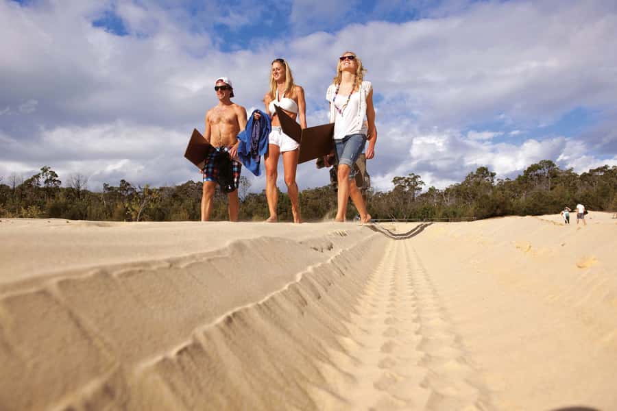 Moreton Island: Tangalooma Desert Safari and Dolphin Feeding - Desert Safari and sand tobogganing: the adrenaline part, explained