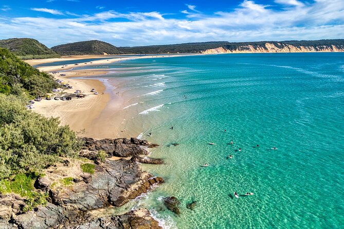 Noosa Ocean Adventures: Dolphins - What the boat ride feels like: thrill with guardrails