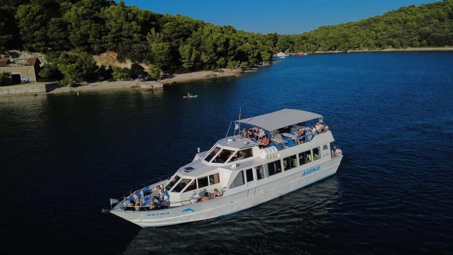 Pula: Brijuni National Park Dolphin Watching Tour w/Dinner - Sunset Cruise Basics: Arena Boat, Brijuni Views, 3 Hours