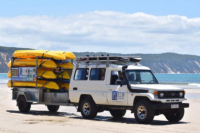 Rainbow Beach: Dolphin & Wildlife Ocean Kayak & Beach 4WD Tour - Gear included: wetshirt or wetsuit, life jacket, and staying comfortable