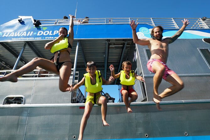 Swim with Dolphins Catamaran with Waterslide & Lunch on Oahu - The crew vibe: professional, friendly, and fast-moving (with a few cautions)