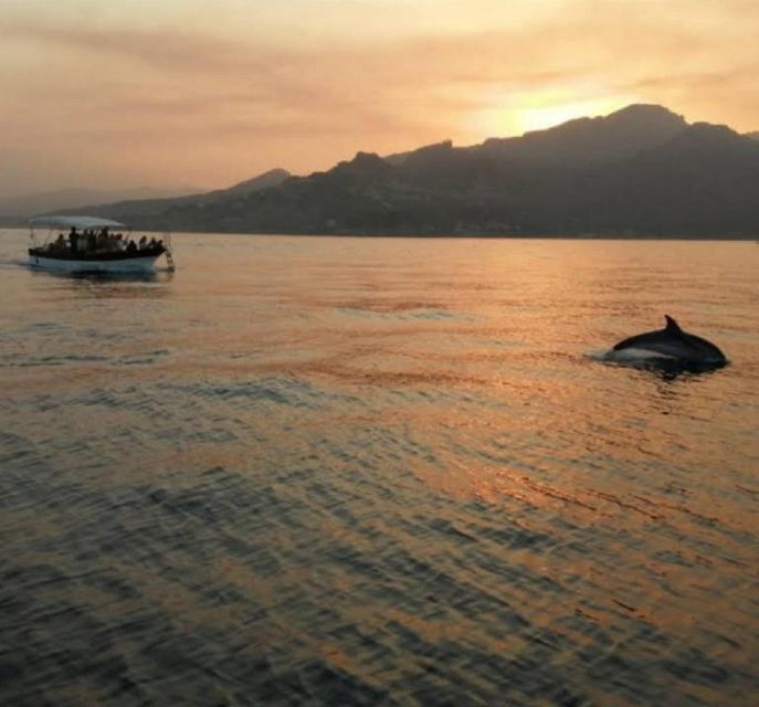 Taormina Coast Tour and Searching Dolphins - The return views: Monte Tauro and Etna from offshore