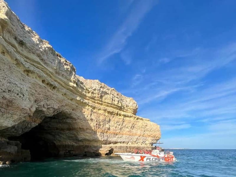 X Plorer – Caves (Benagil) & Dolphins Cruise - Entering sea caves and seeing Benagil from the right angle